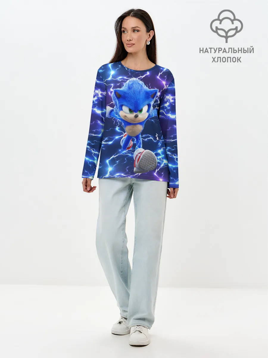 Лонгслив женский. Хлопок / Sonic | Соник