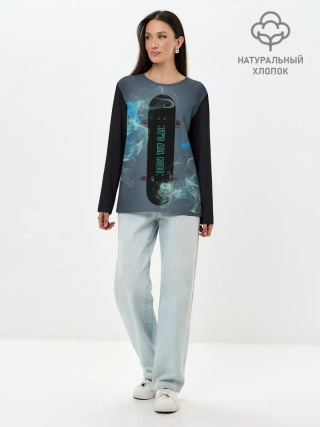 Лонгслив женский. Хлопок / Its All Ride