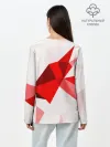 Лонгслив женский. Хлопок / GEOMETRY RED