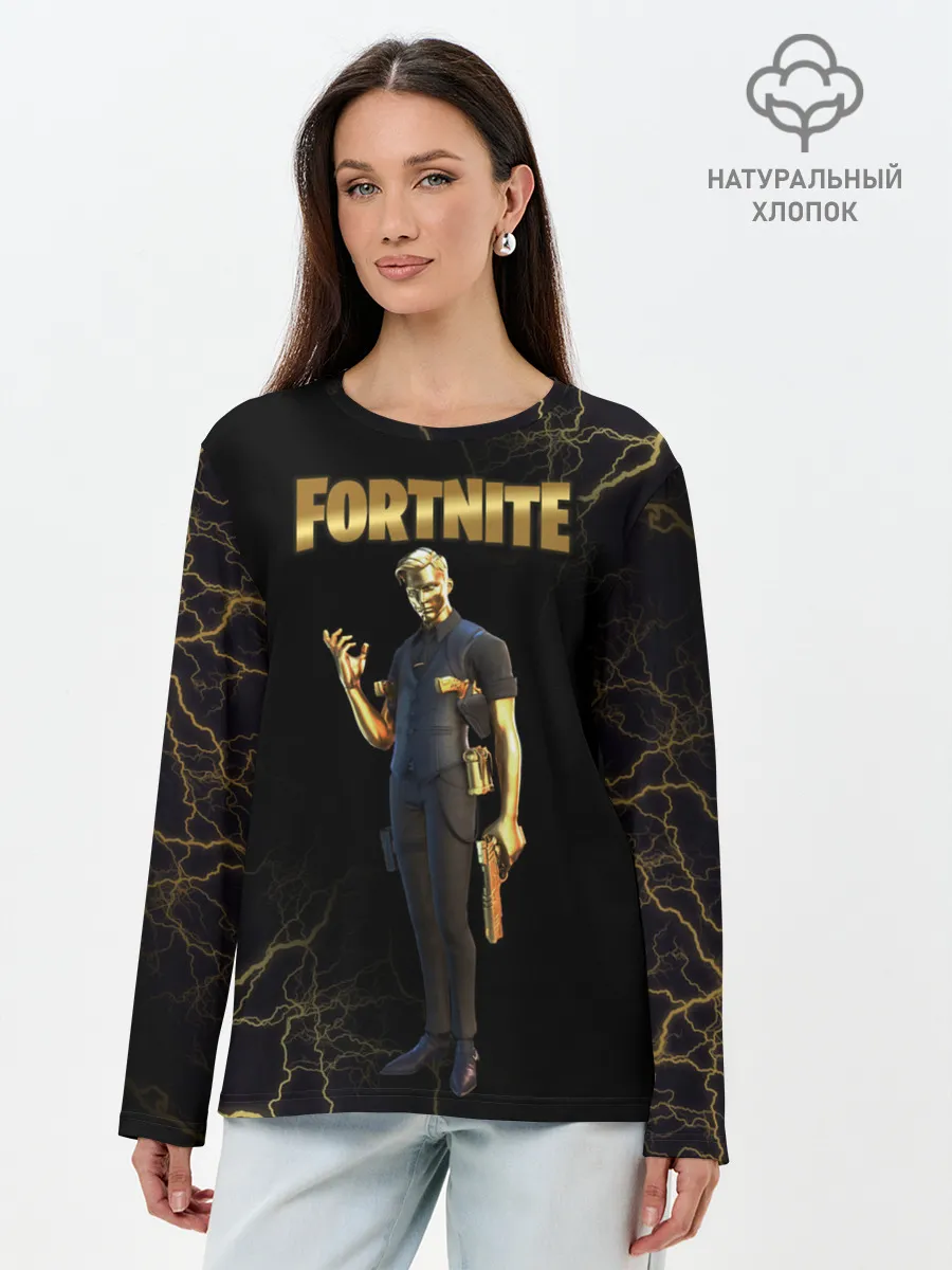 Лонгслив женский. Хлопок / Gold Midas Fortnite 2