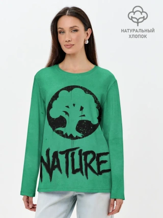 Лонгслив женский. Хлопок / Emblems Nature