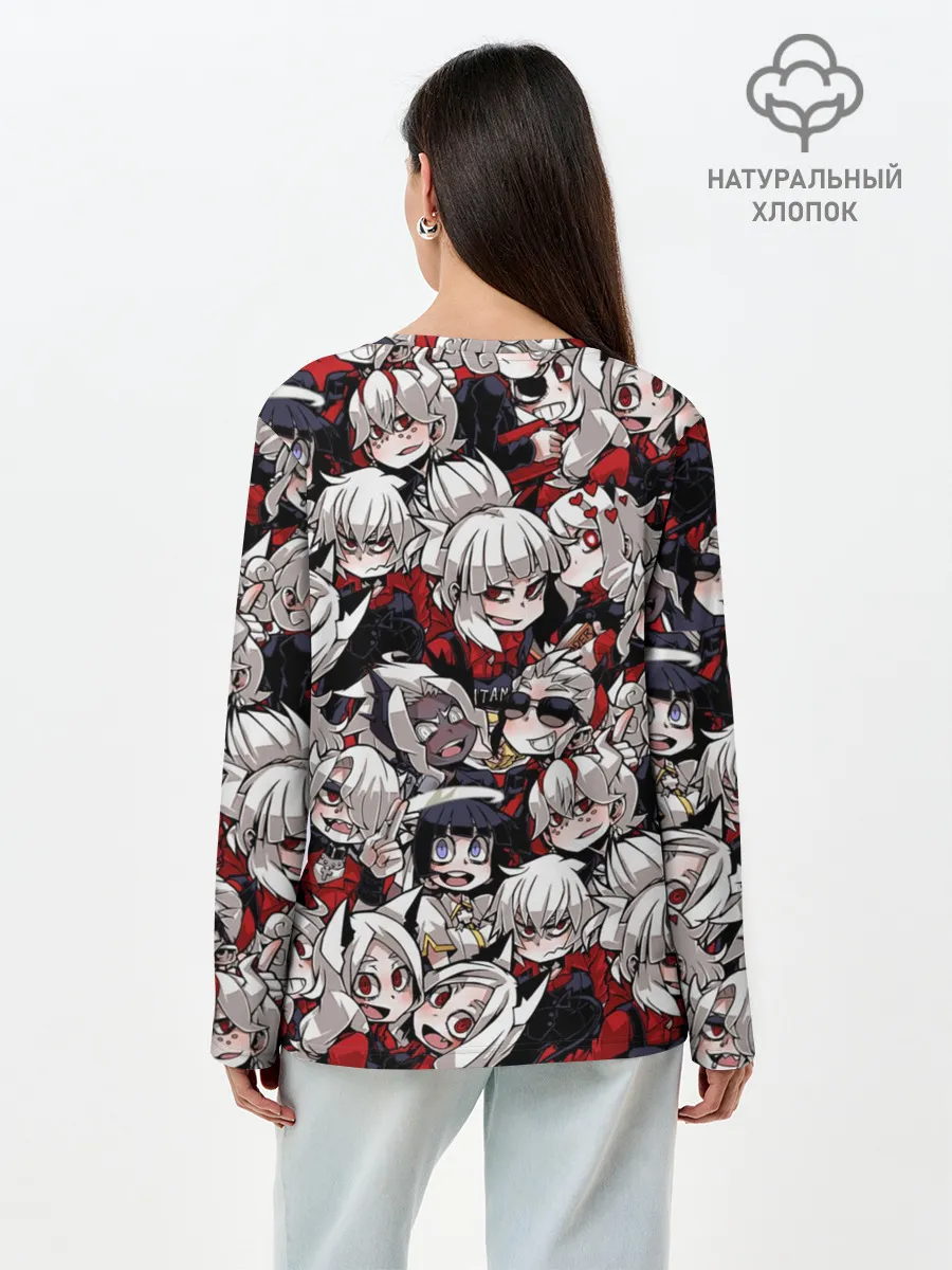 Лонгслив женский. Хлопок / Helltaker