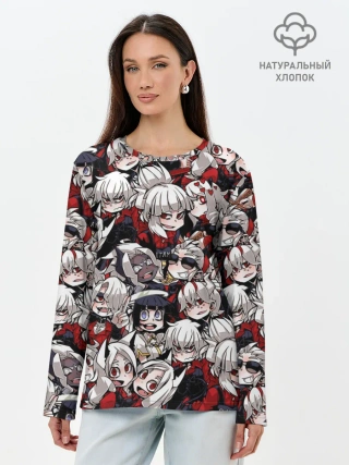 Лонгслив женский. Хлопок / Helltaker