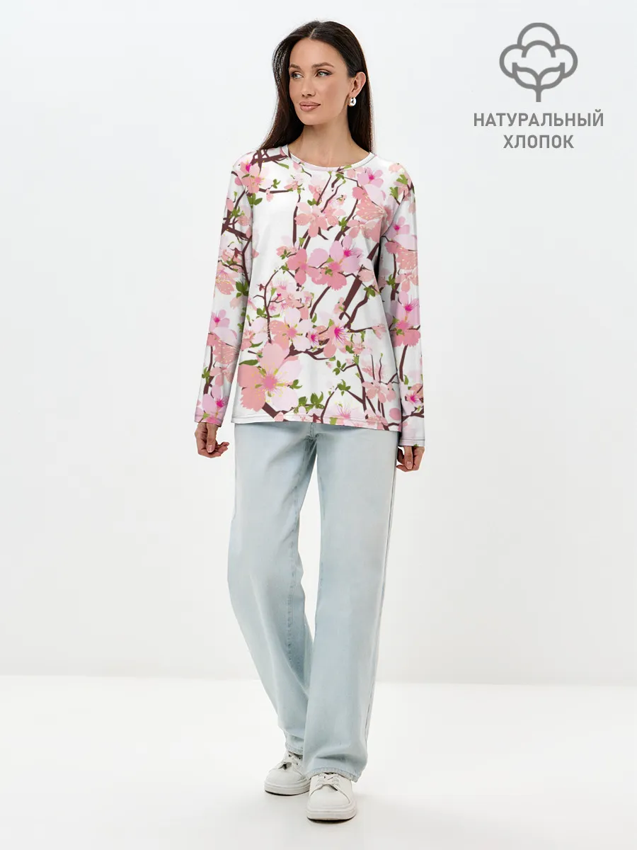 Лонгслив женский. Хлопок / Сакура | Sakura
