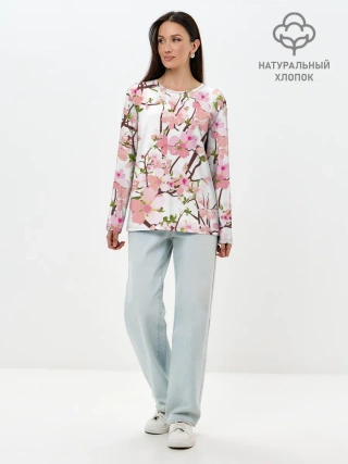 Лонгслив женский. Хлопок / Сакура | Sakura