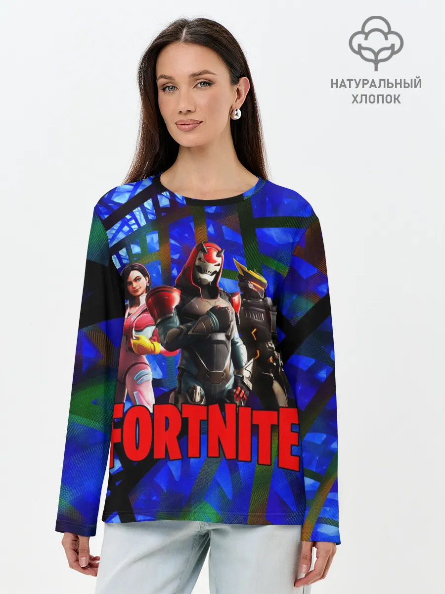 Лонгслив женский. Хлопок / Fortnite