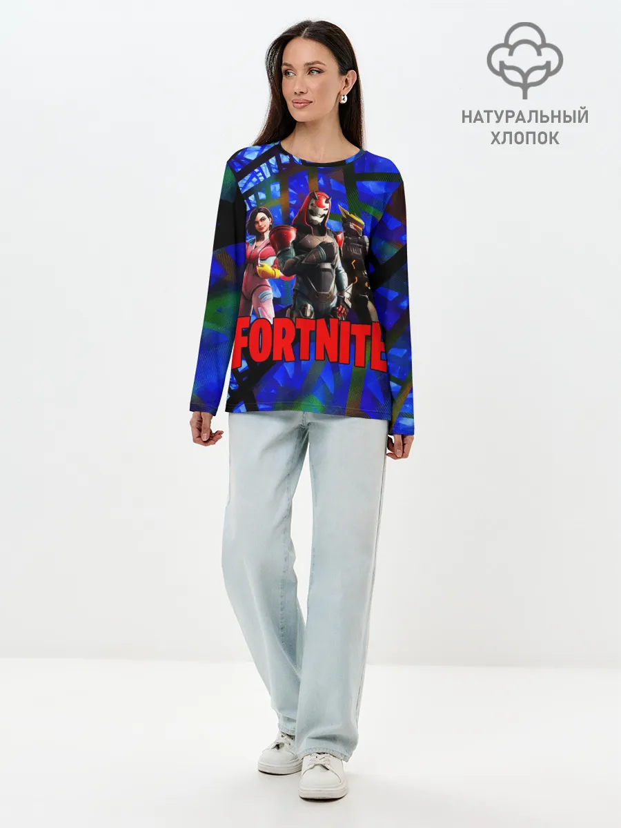 Лонгслив женский. Хлопок / Fortnite