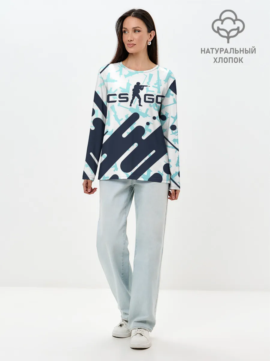 Лонгслив женский. Хлопок / CS GO | КС ГО