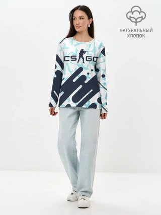 Лонгслив женский. Хлопок / CS GO | КС ГО