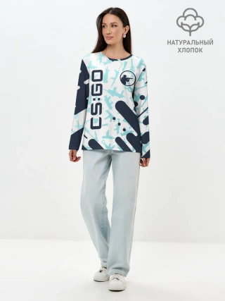 Лонгслив женский. Хлопок / CS GO | КС ГО