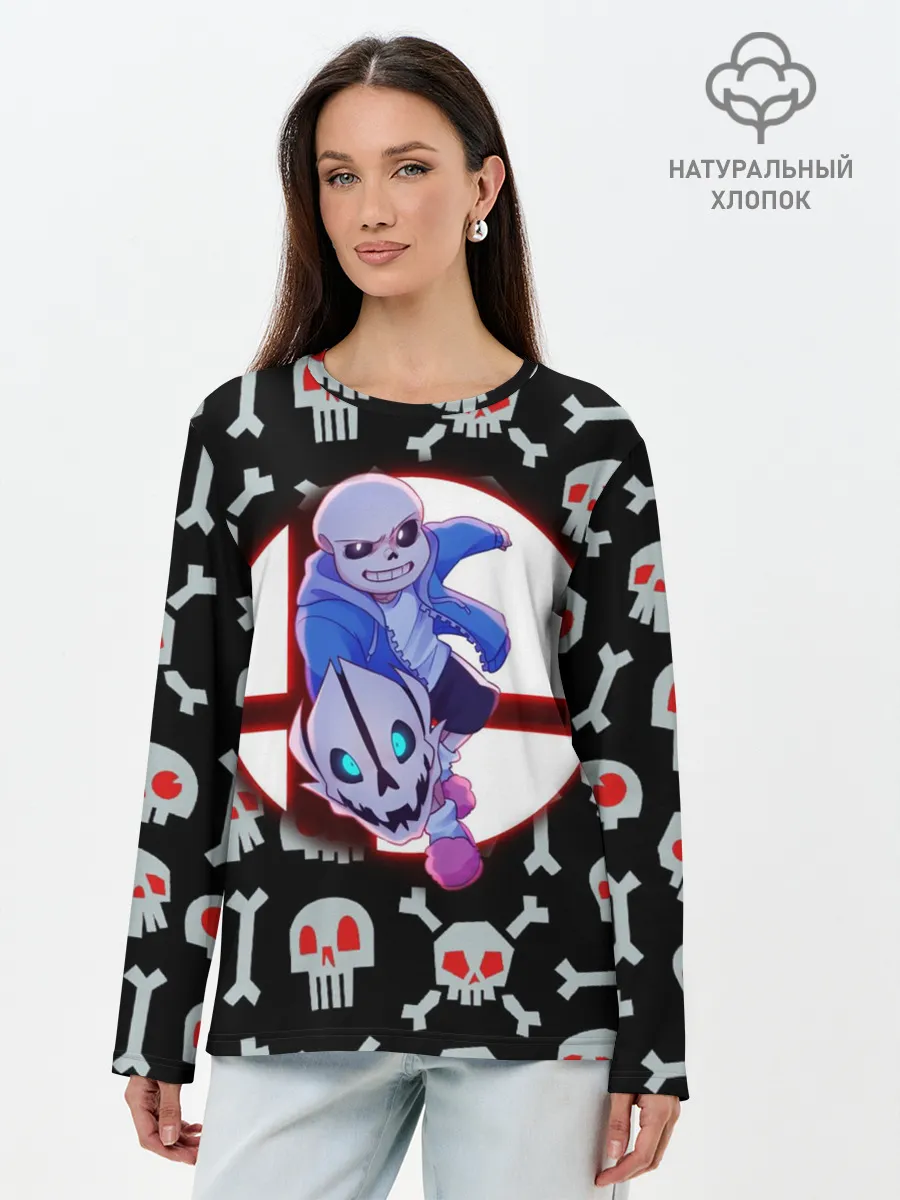 Лонгслив женский. Хлопок / Sans | Неон