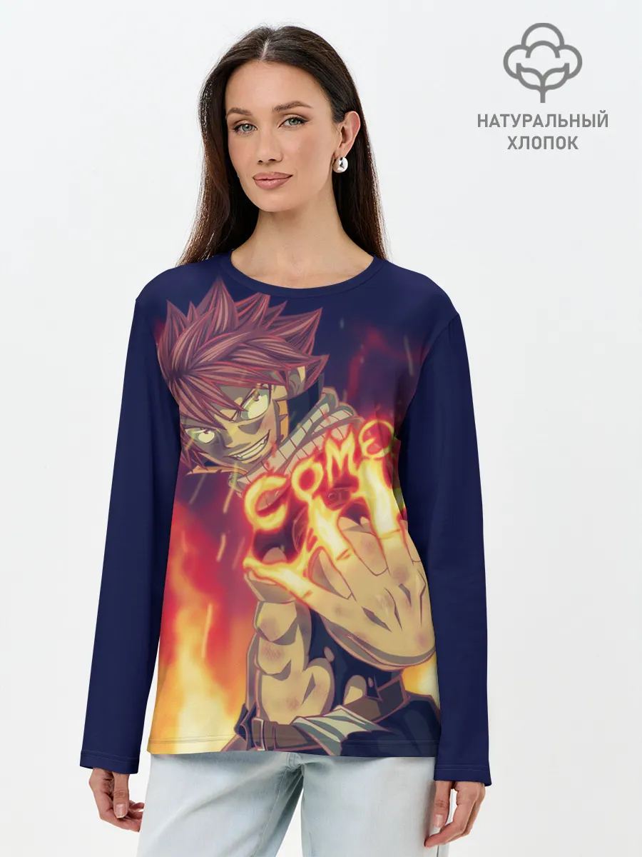 Лонгслив женский. Хлопок / Fairy Tail Como oi