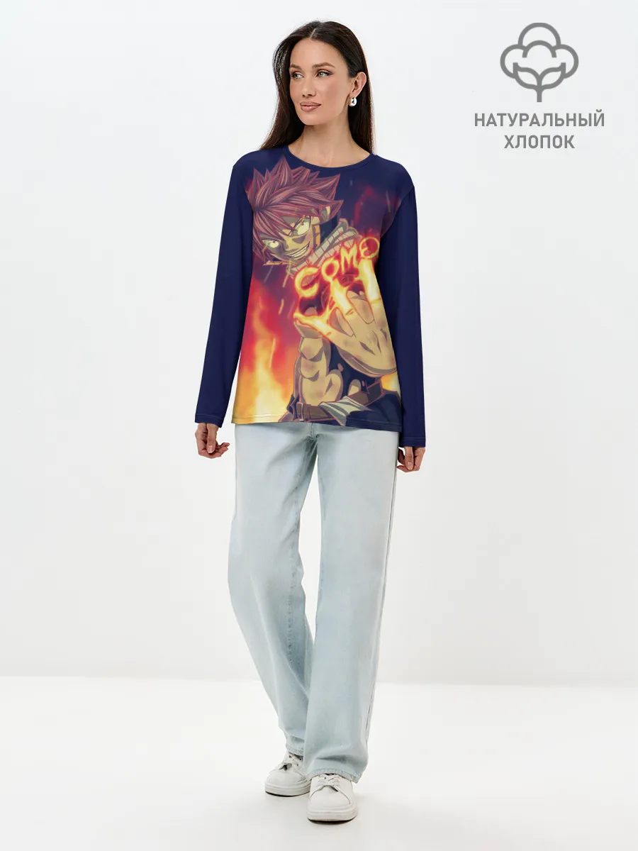 Лонгслив женский. Хлопок / Fairy Tail Como oi