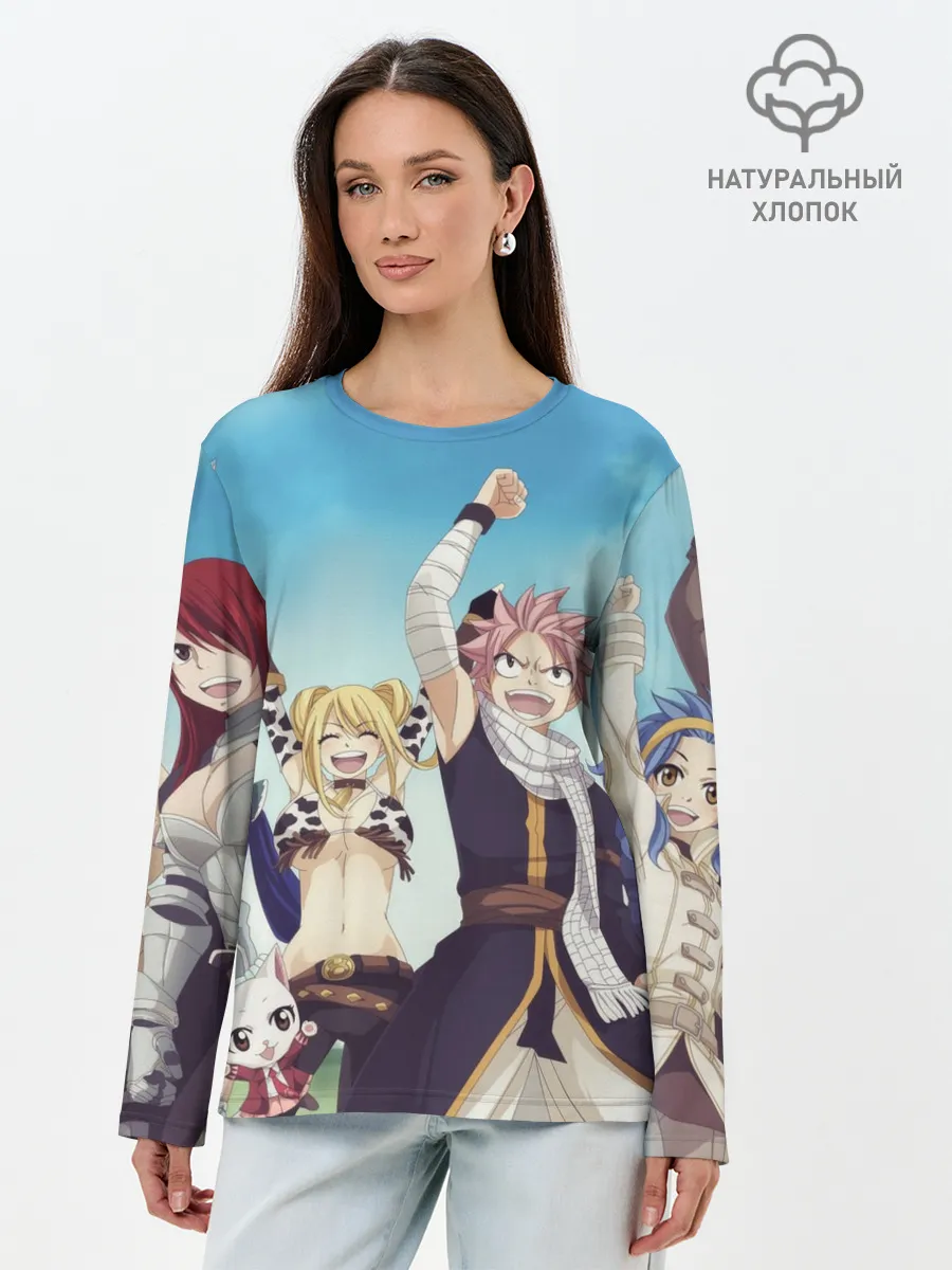 Лонгслив женский. Хлопок / Все песонажи Хвост Феи