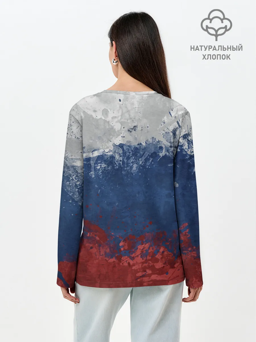 Лонгслив женский. Хлопок / Russia my roots