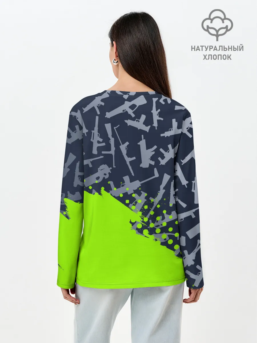 Лонгслив женский. Хлопок / CS GO | КС ГО