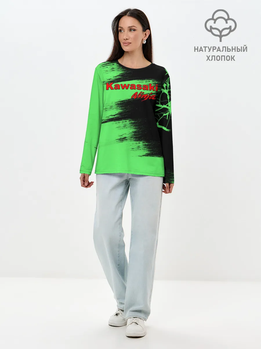 Лонгслив женский. Хлопок / Kawasaki