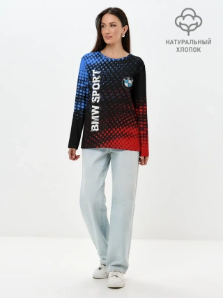 Лонгслив женский. Хлопок / BMW SPORT