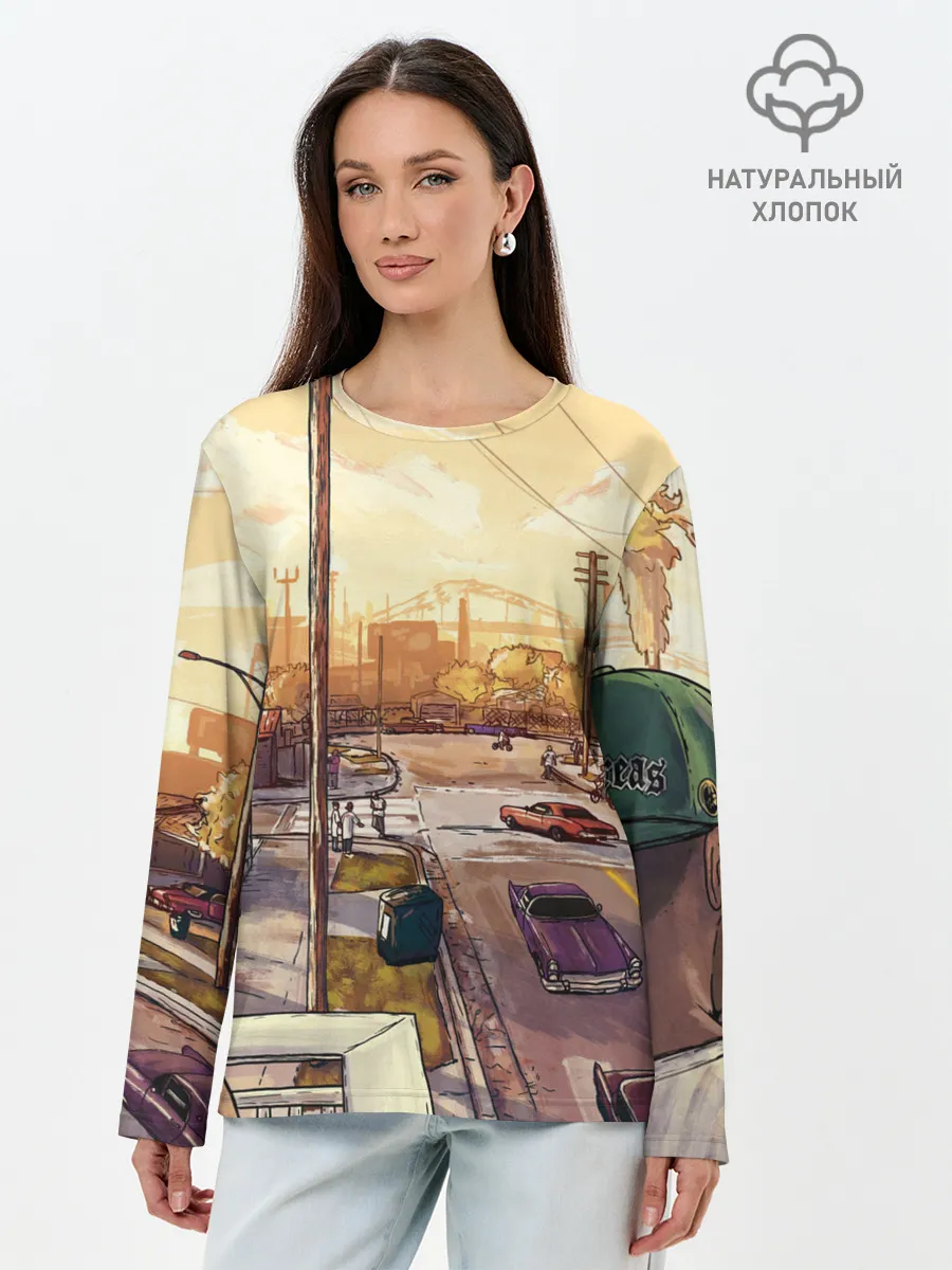 Лонгслив женский. Хлопок / GTA San Andreas