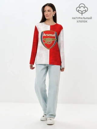 Лонгслив женский. Хлопок / FC Arsenal 3D