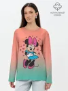 Лонгслив женский. Хлопок / Минни Маус