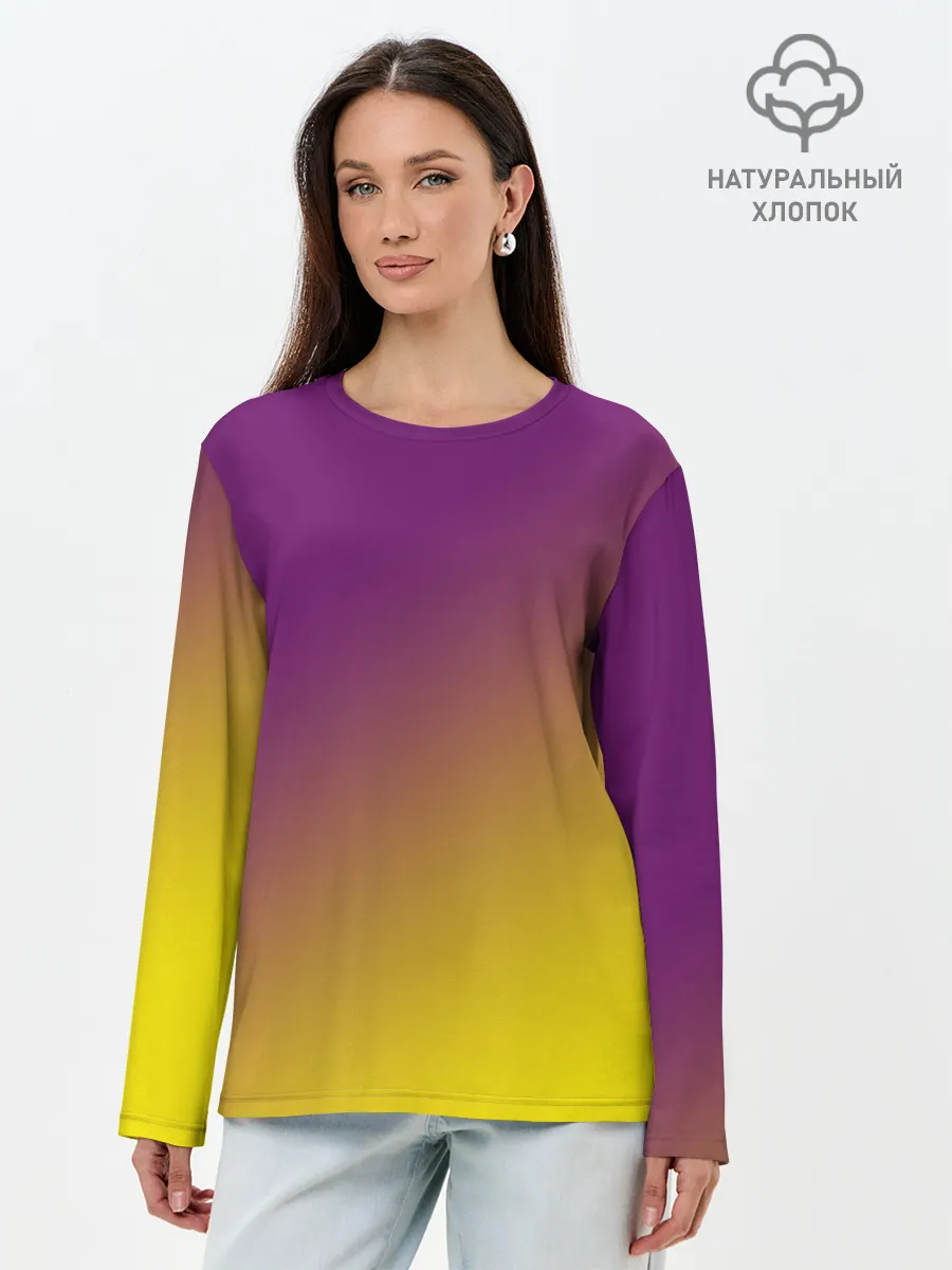 Лонгслив женский. Хлопок / ГРАДИЕНТ