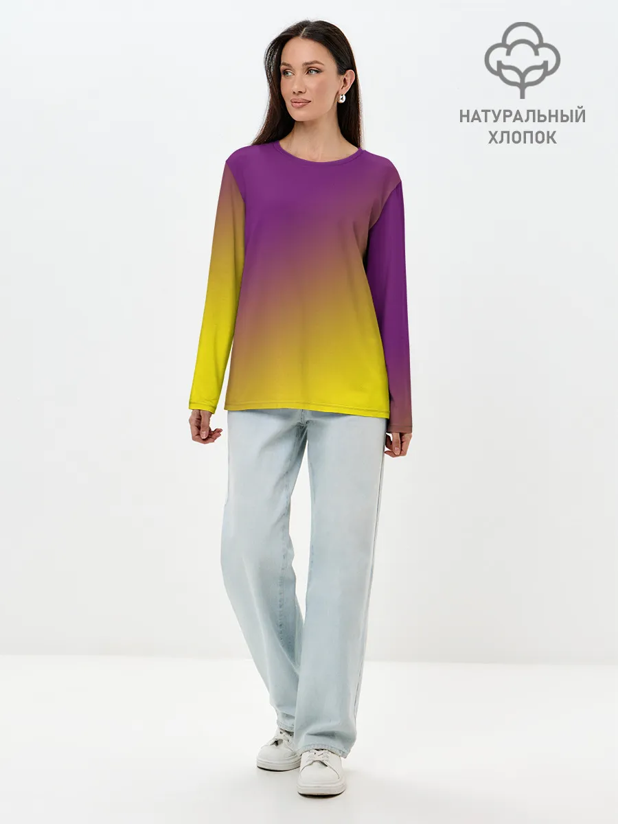 Лонгслив женский. Хлопок / ГРАДИЕНТ