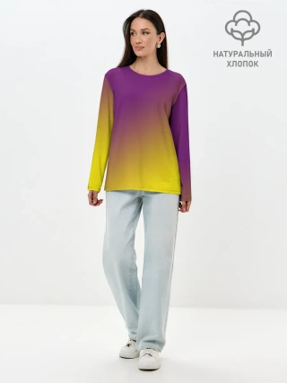 Лонгслив женский. Хлопок / ГРАДИЕНТ