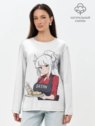 Лонгслив женский. Хлопок / Helltaker