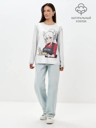 Лонгслив женский. Хлопок / Helltaker