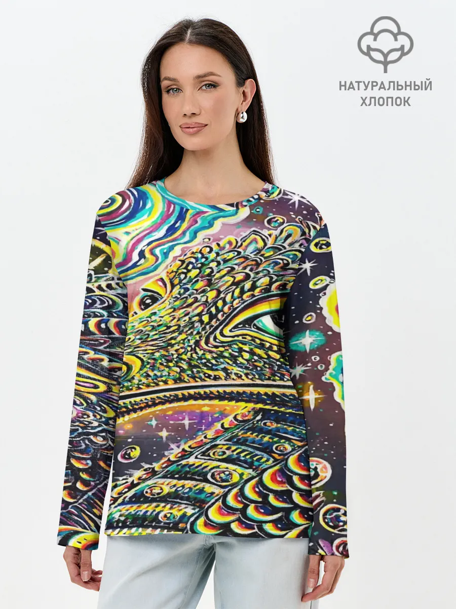 Лонгслив женский. Хлопок / ИМПРЕССИОНИЗМ