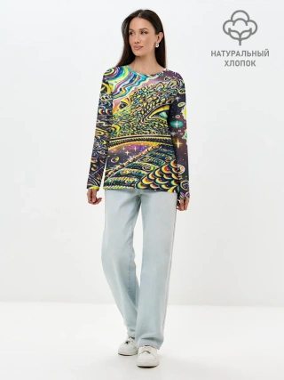 Лонгслив женский. Хлопок / ИМПРЕССИОНИЗМ
