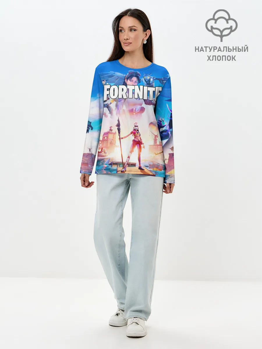 Лонгслив женский. Хлопок / ФОРТНАЙТ 3 СЕЗОН