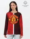 Лонгслив женский. Хлопок / Манчестер Юнайтед 3D