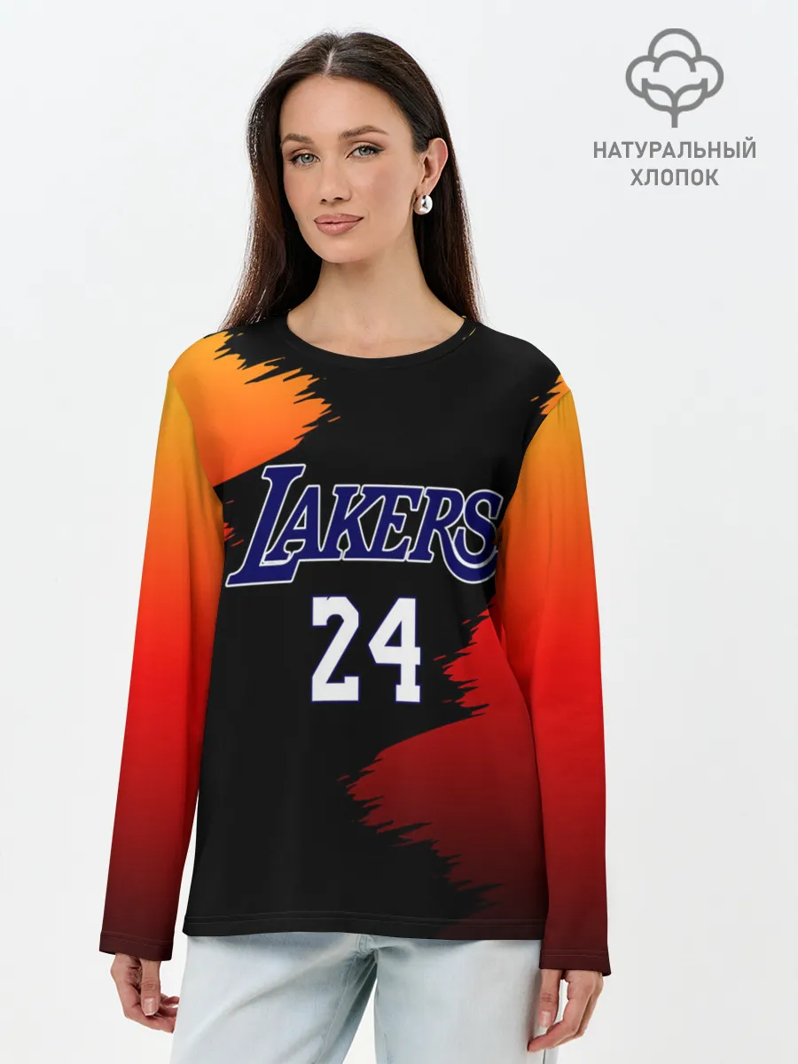 Лонгслив женский. Хлопок / Los Angeles Lakers / Kobe Brya