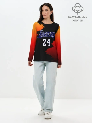 Лонгслив женский. Хлопок / Los Angeles Lakers / Kobe Brya