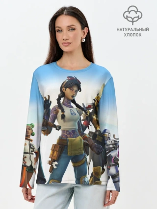 Лонгслив женский. Хлопок / ФОРТНАЙТ 3 СЕЗОН
