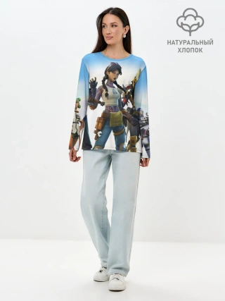 Лонгслив женский. Хлопок / ФОРТНАЙТ 3 СЕЗОН