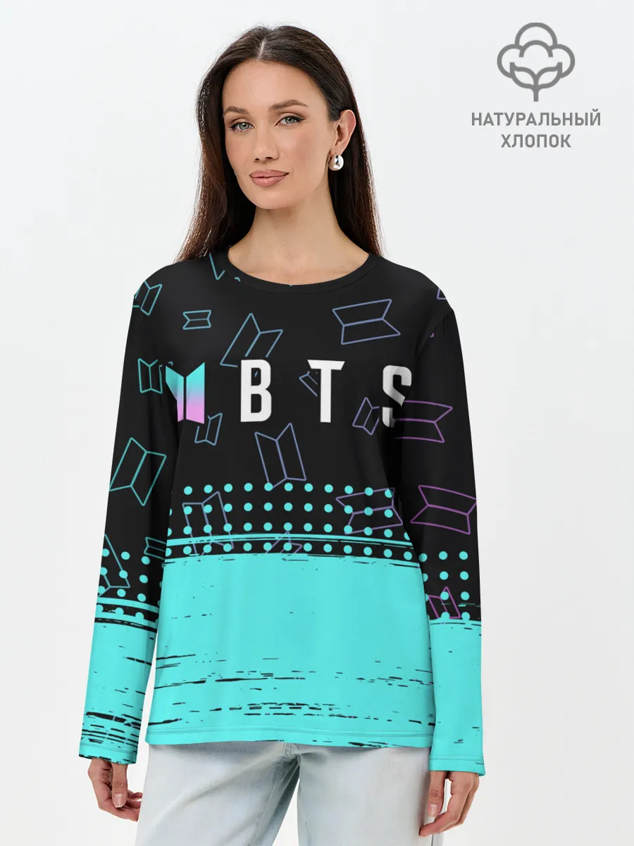 Лонгслив женский. Хлопок / BTS / БТС
