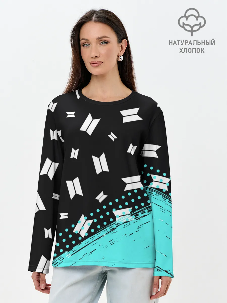 Лонгслив женский. Хлопок / BTS / БТС