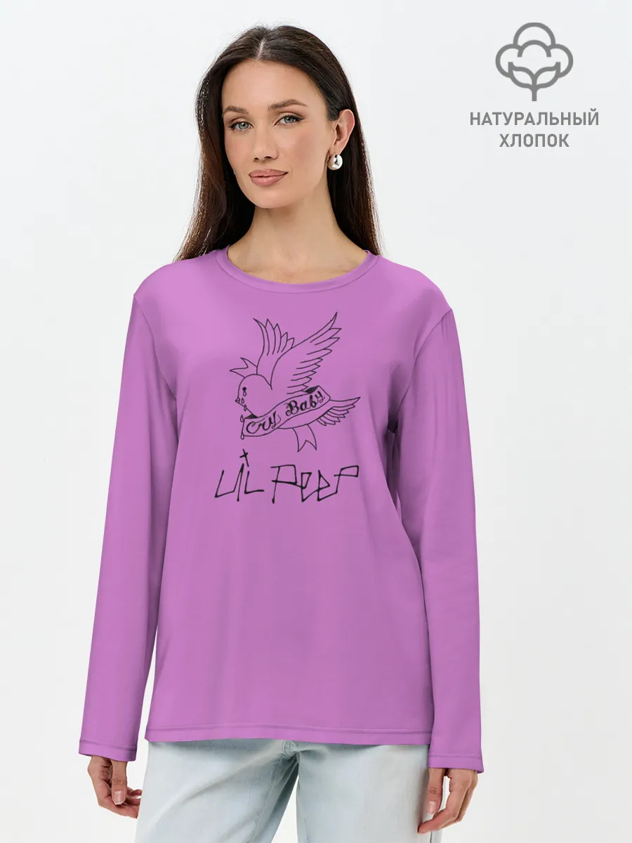 Лонгслив женский. Хлопок / Lil peep