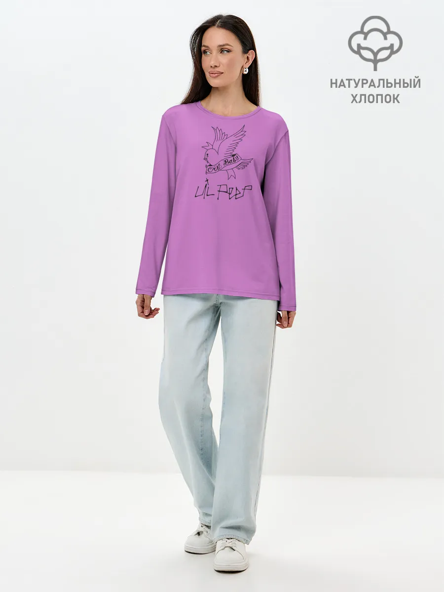 Лонгслив женский. Хлопок / Lil peep