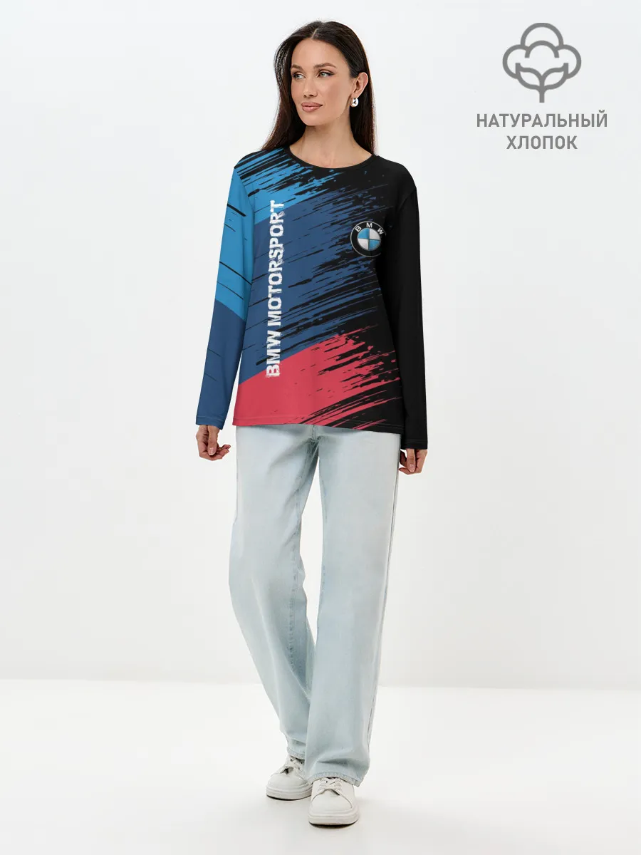 Лонгслив женский. Хлопок / BMW MOTORSPORT
