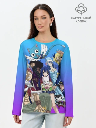 Лонгслив женский. Хлопок / All heroes of Fairy Tail
