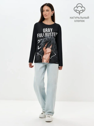 Лонгслив женский. Хлопок / Gray Fullbuster