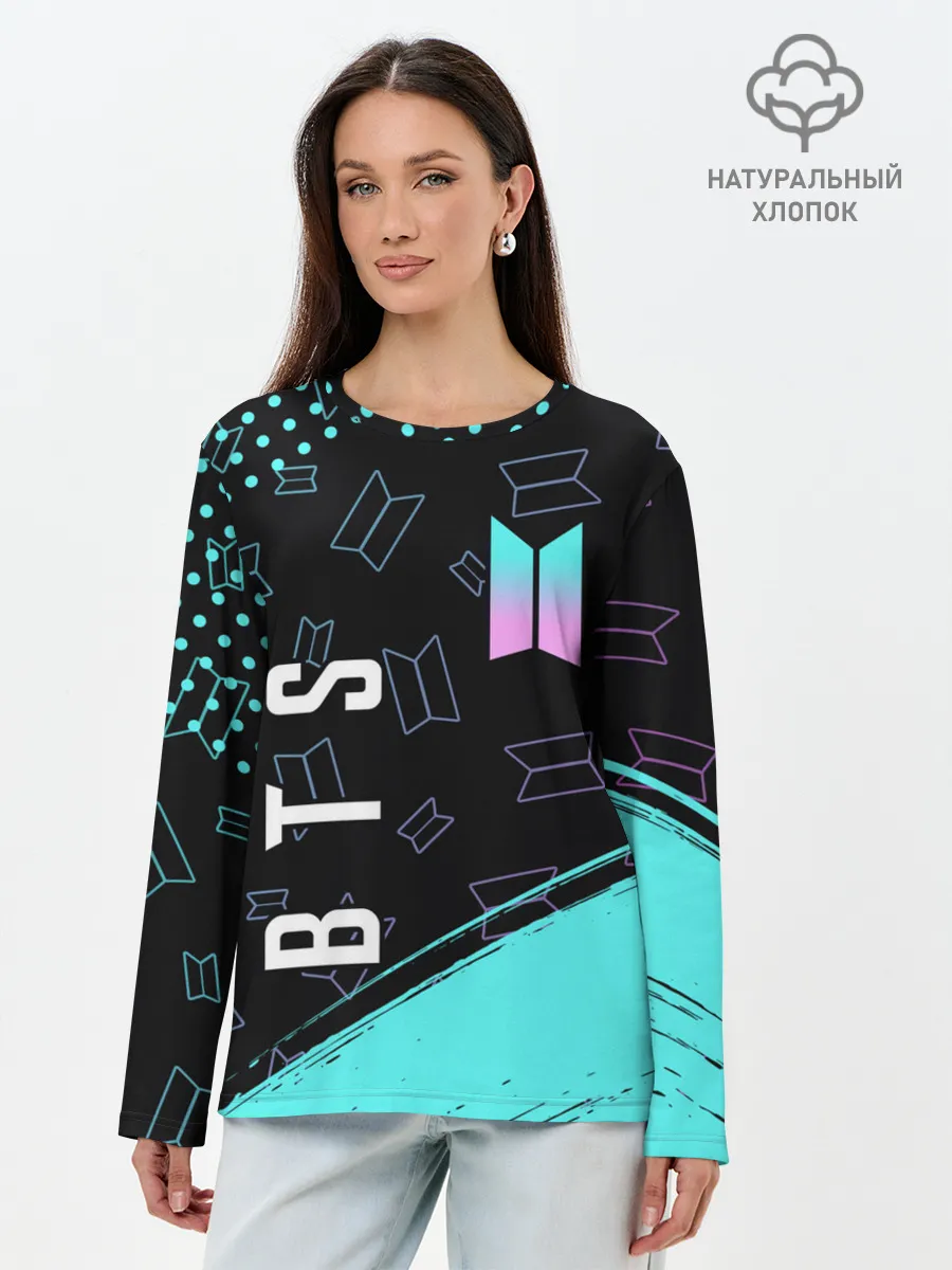 Лонгслив женский. Хлопок / BTS / БТС