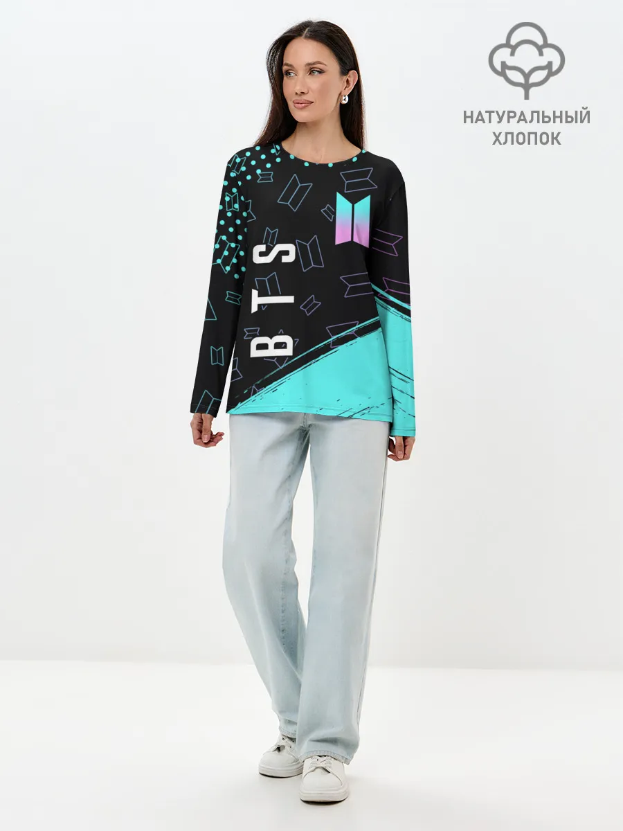 Лонгслив женский. Хлопок / BTS / БТС