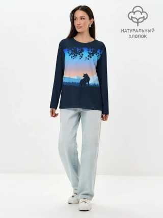 Лонгслив женский. Хлопок / WOLF