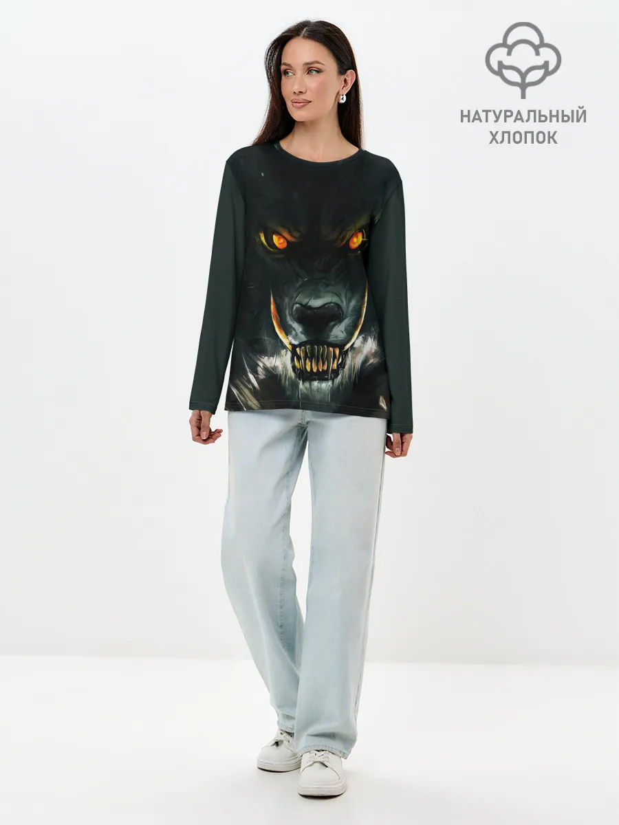 Лонгслив женский. Хлопок / ДИКИЙ ВОЛК