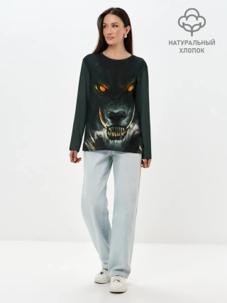 Лонгслив женский. Хлопок / ДИКИЙ ВОЛК